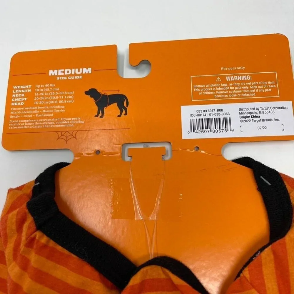 Target Hyde and Eek Halloween Trick or Treat Graphic Dog and Cat T-Shirt Orange